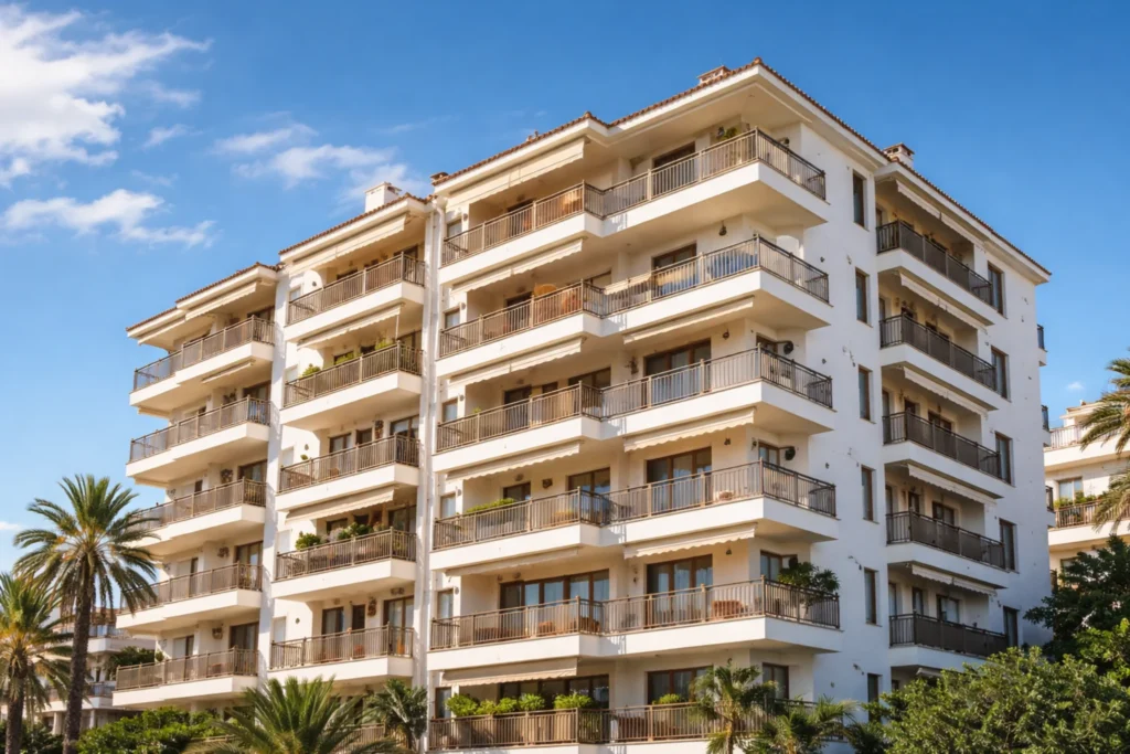 Immeuble ancien typique de la Costa del Sol construit avant 2002