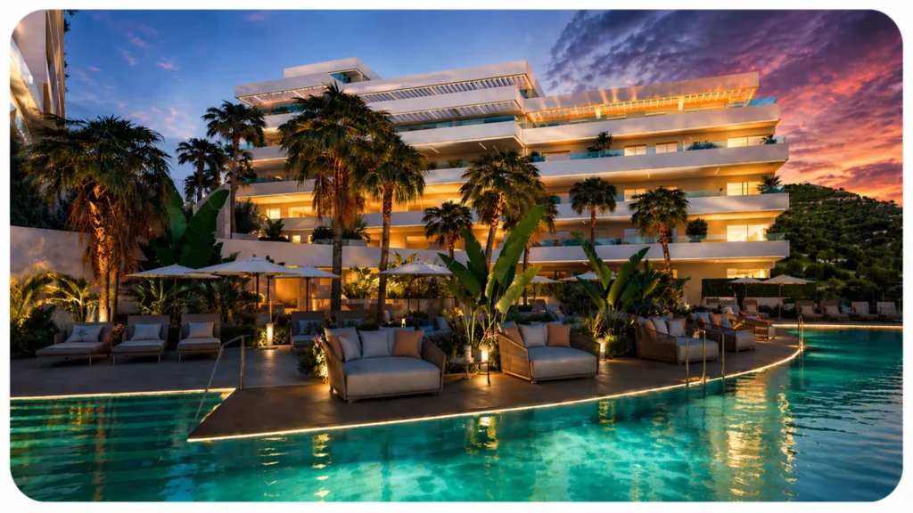 Riviera del Sol : résidence moderne avec piscine sur la Costa del Sol